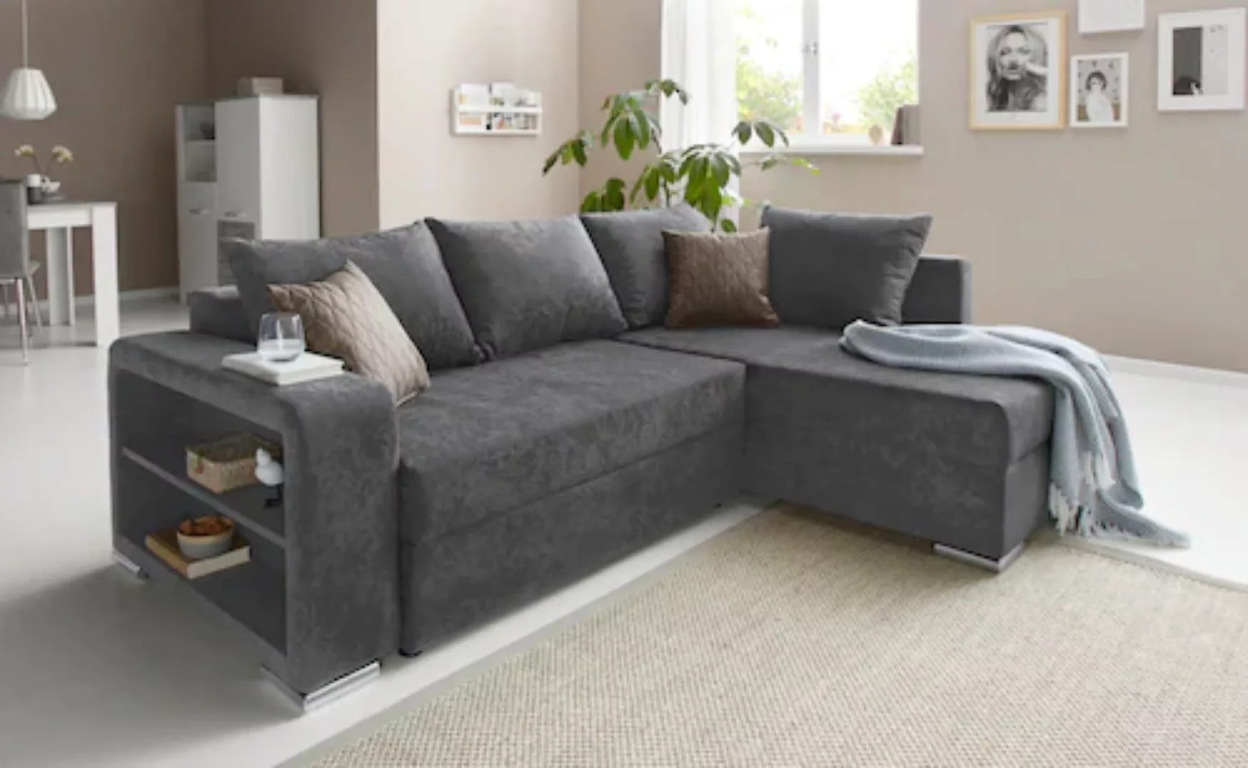 COLLECTION AB Ecksofa »John L-Form«, inklusive Bettfunktion und Bettkasten günstig online kaufen