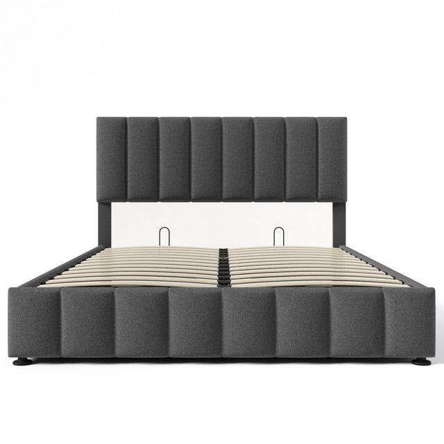 OKWISH Polsterbett Hydraulisch Doppelbett (Leinenmaterial, Modernes Bettges günstig online kaufen
