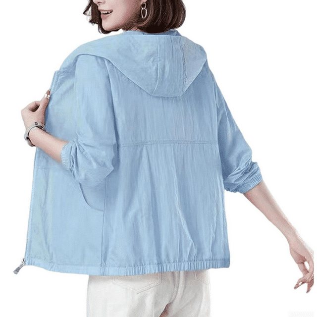 YRIIOMO Sommerjacke Jugend Jacken Modische Sonnenjacke mit UV Schutz für Fr günstig online kaufen