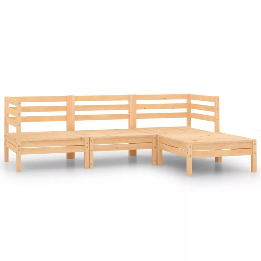 4-tlg. Garten-lounge-set Massivholz Kiefer günstig online kaufen