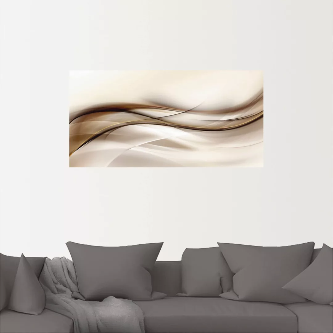 Artland Wandbild »Braune abstrakte Welle«, Muster, (1 St.), als Alubild, Ou günstig online kaufen