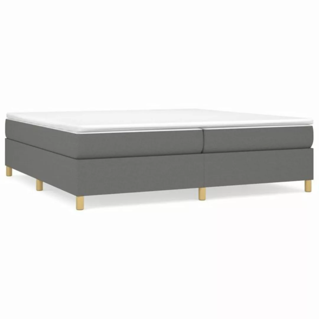 furnicato Bett Boxspringbett mit Matratze Dunkelgrau 200x200 cm Stoff günstig online kaufen