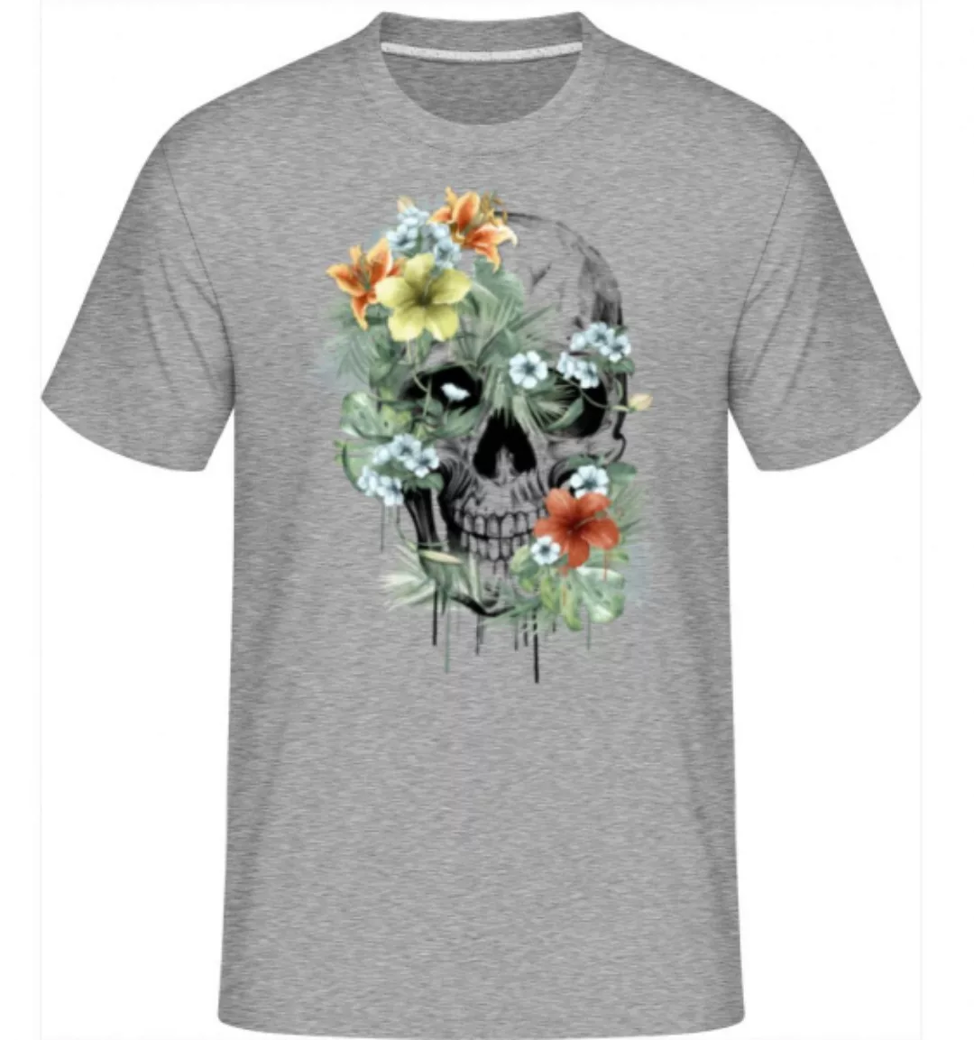 Blumen Totenkopf · Shirtinator Männer T-Shirt günstig online kaufen