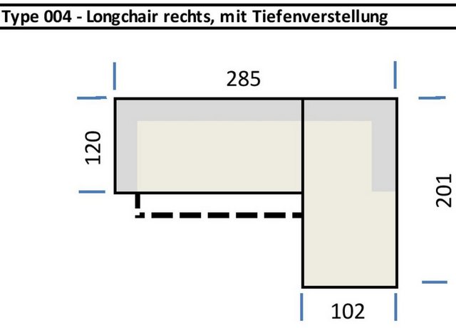 Iwaniccy Wohnlandschaft elektr. Sitztiefenverstellung, cord beige - 285x99x günstig online kaufen