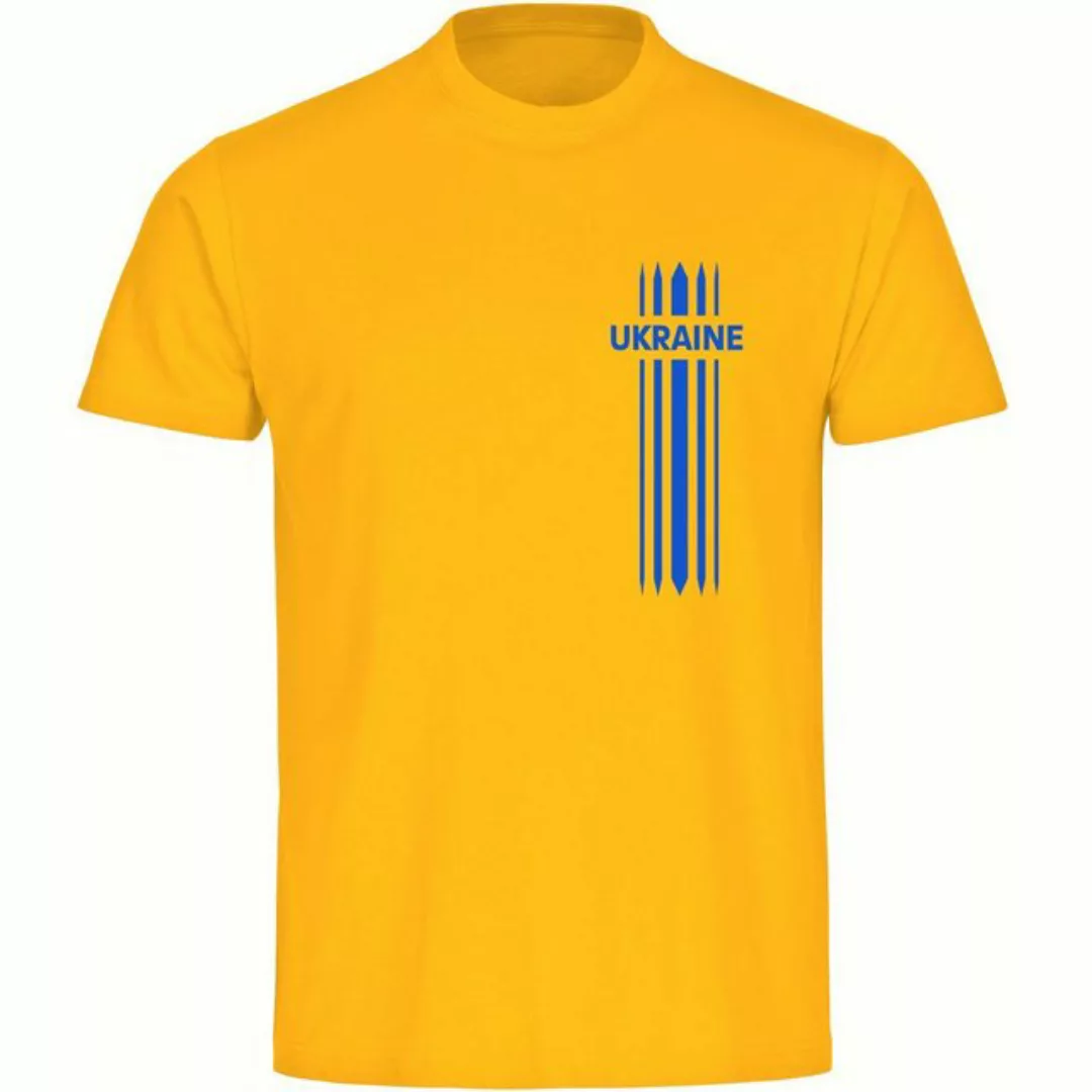 multifanshop T-Shirt Herren Ukraine - Streifen - Männer günstig online kaufen