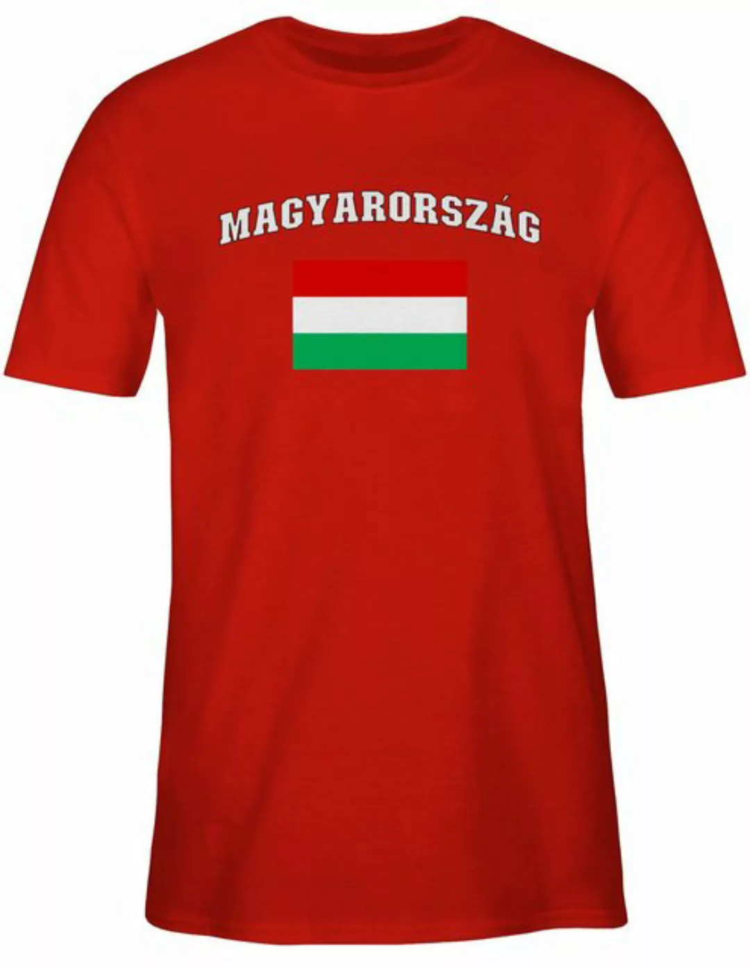 Shirtracer T-Shirt Ungarn Schriftzug mit Flagge, Magyarország, Hungary 2024 günstig online kaufen