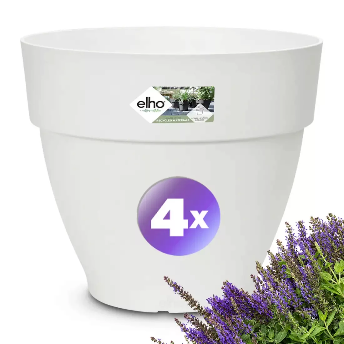 Blumentopf 4er-Set Weiß 20x17cm 3,2L günstig online kaufen