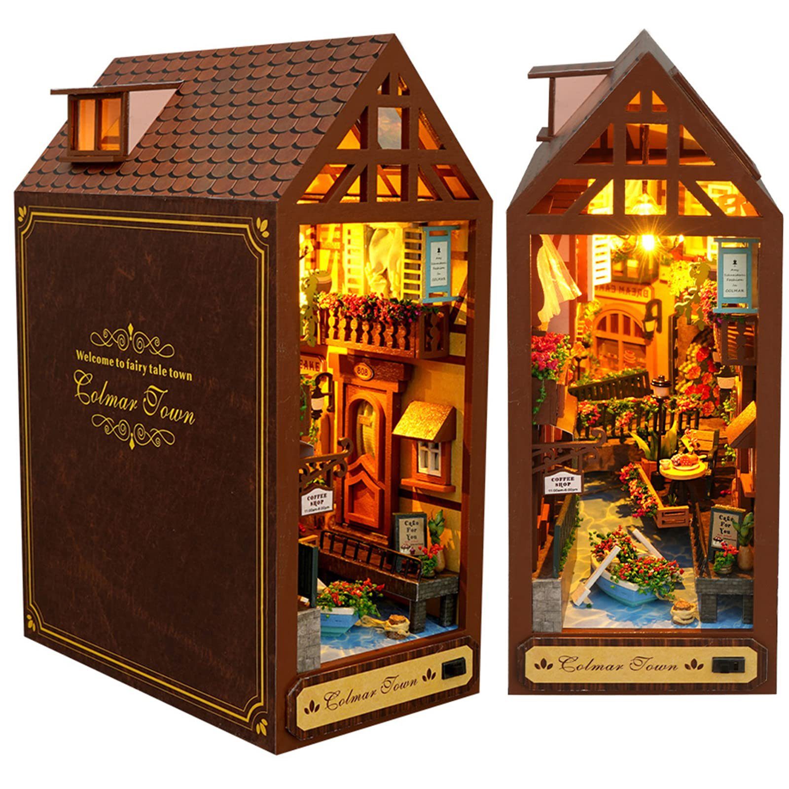 SEEZSSA 3D-Puzzle Holzkunst Bücherregal,DIY Book Nook günstig online kaufen