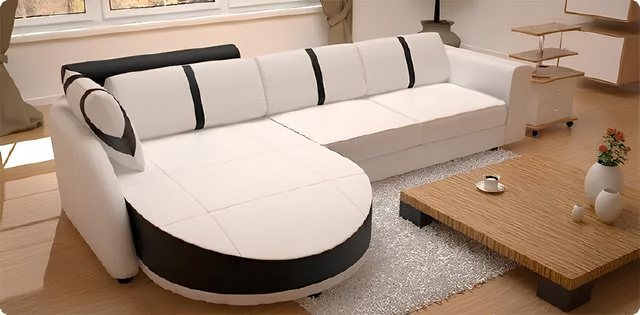 Xlmoebel Ecksofa Ledersofa mit Eckfunktion und Schlaffunktion, Designer-Sch günstig online kaufen