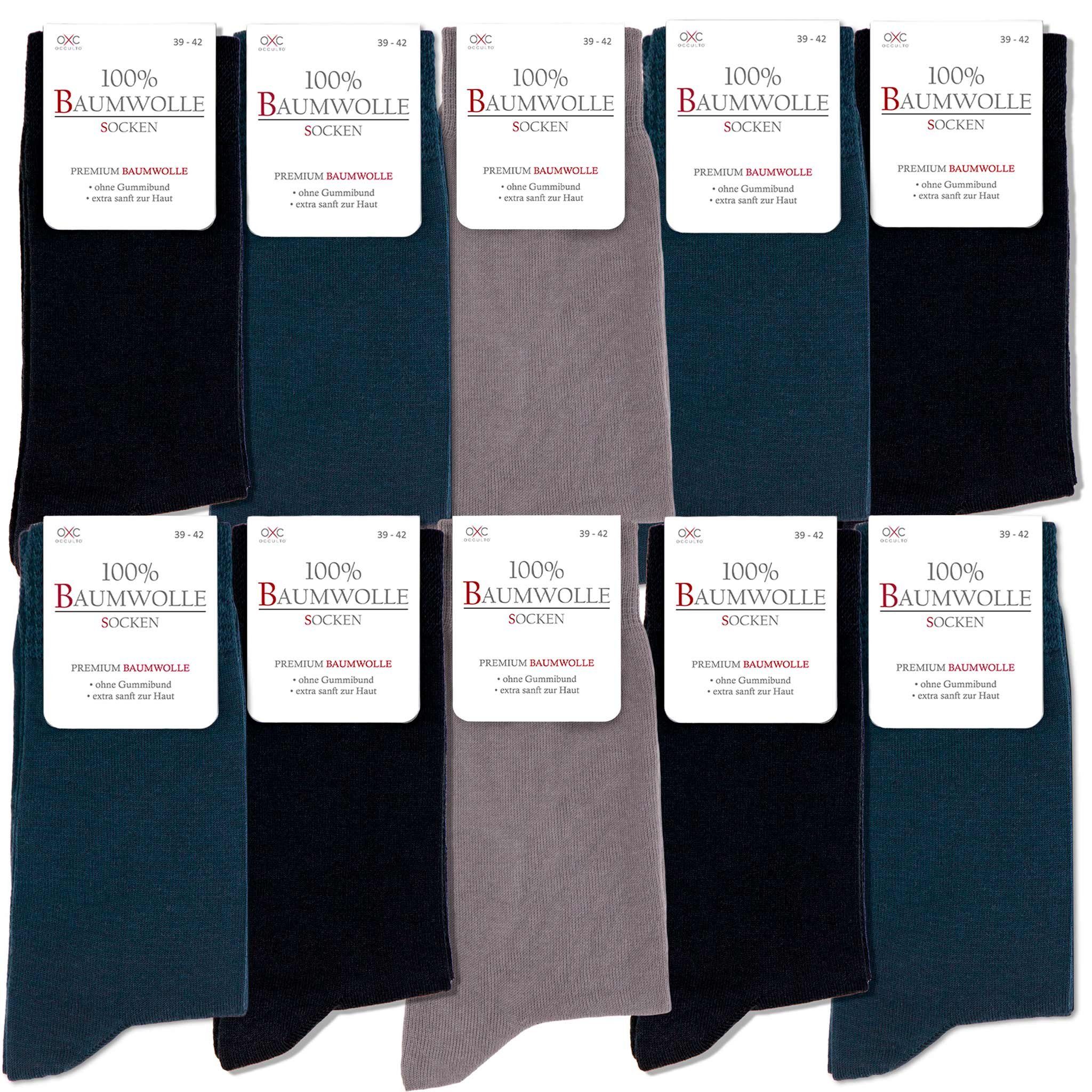 OCCULTO Businesssocken Herren 100% Baumwollsocken 6er günstig online kaufen