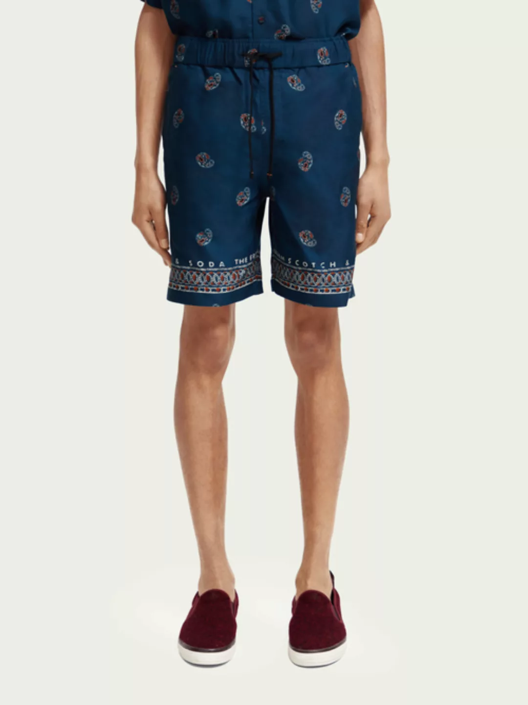 Printed relaxed fit Bermuda shorts günstig online kaufen
