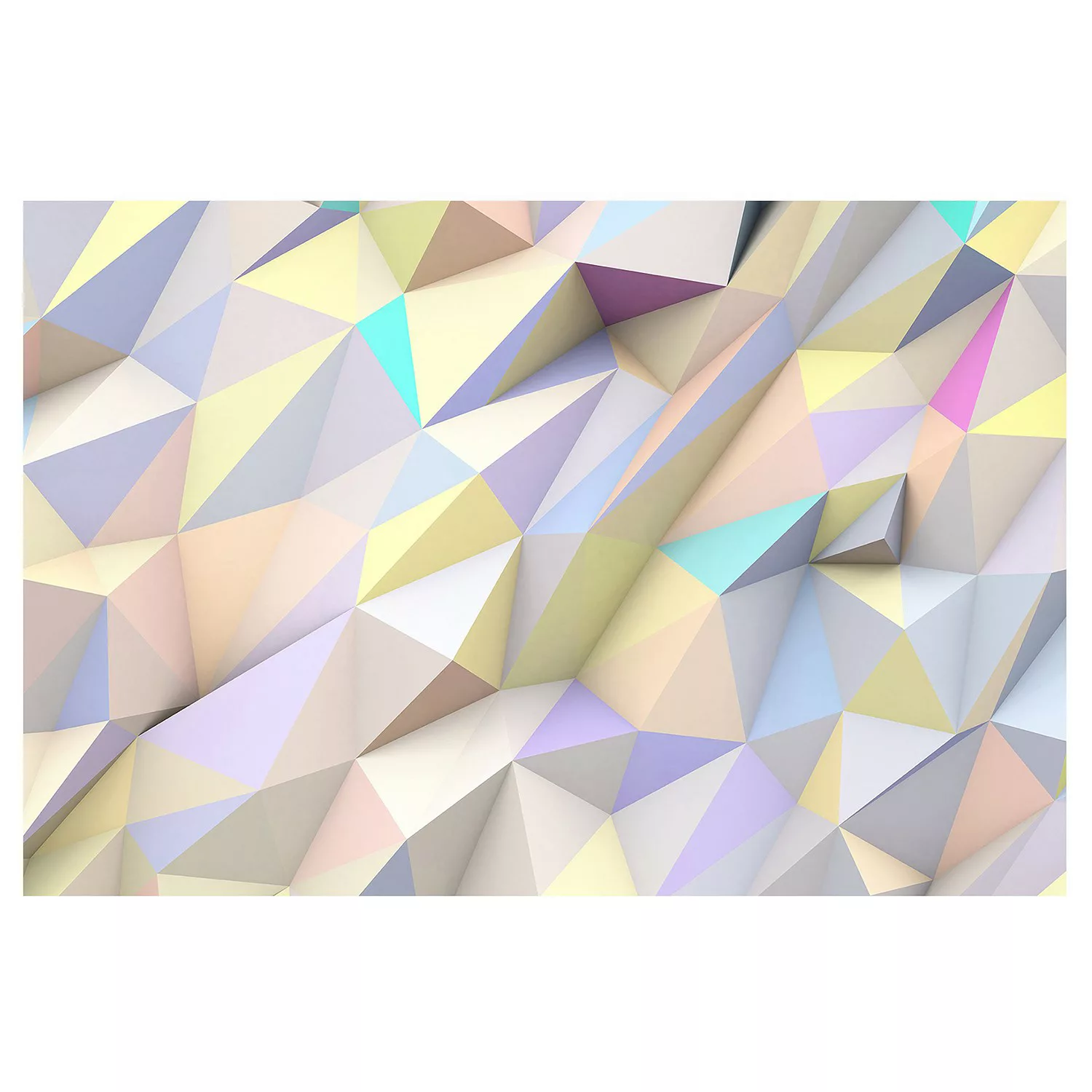 home24 Vliestapete Pastell Dreiecke in 3D günstig online kaufen