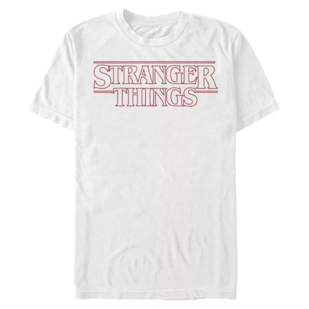 Netflix - Stranger Things - Logo Stranger Red Outline - Männer T-Shirt günstig online kaufen