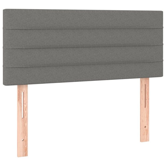 vidaXL Bett, Kopfteil Dunkelgrau 90x5x78/88 cm Stoff günstig online kaufen