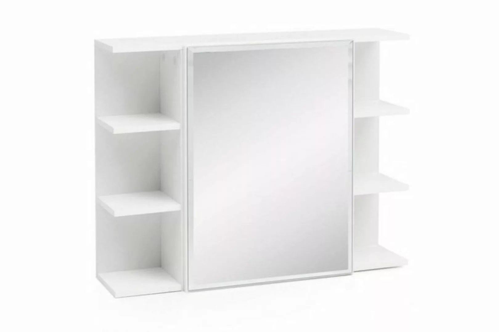tinkaro Badezimmerspiegelschrank SLAVKO Holz Spiegelschrank Weiß günstig online kaufen