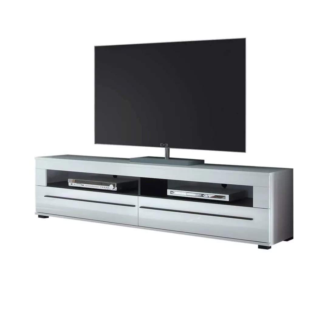 TV Lowboard in Hochglanz Weiß 180 cm günstig online kaufen