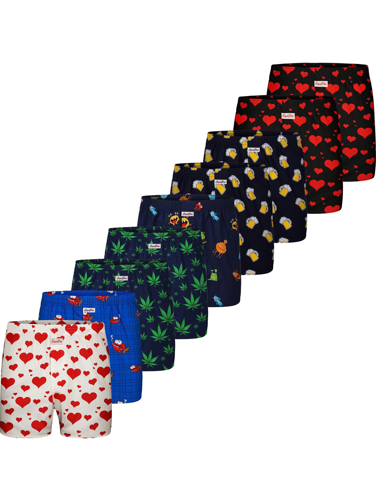 Sugar Pine Boxer Webboxershorts weit Motive günstig online kaufen