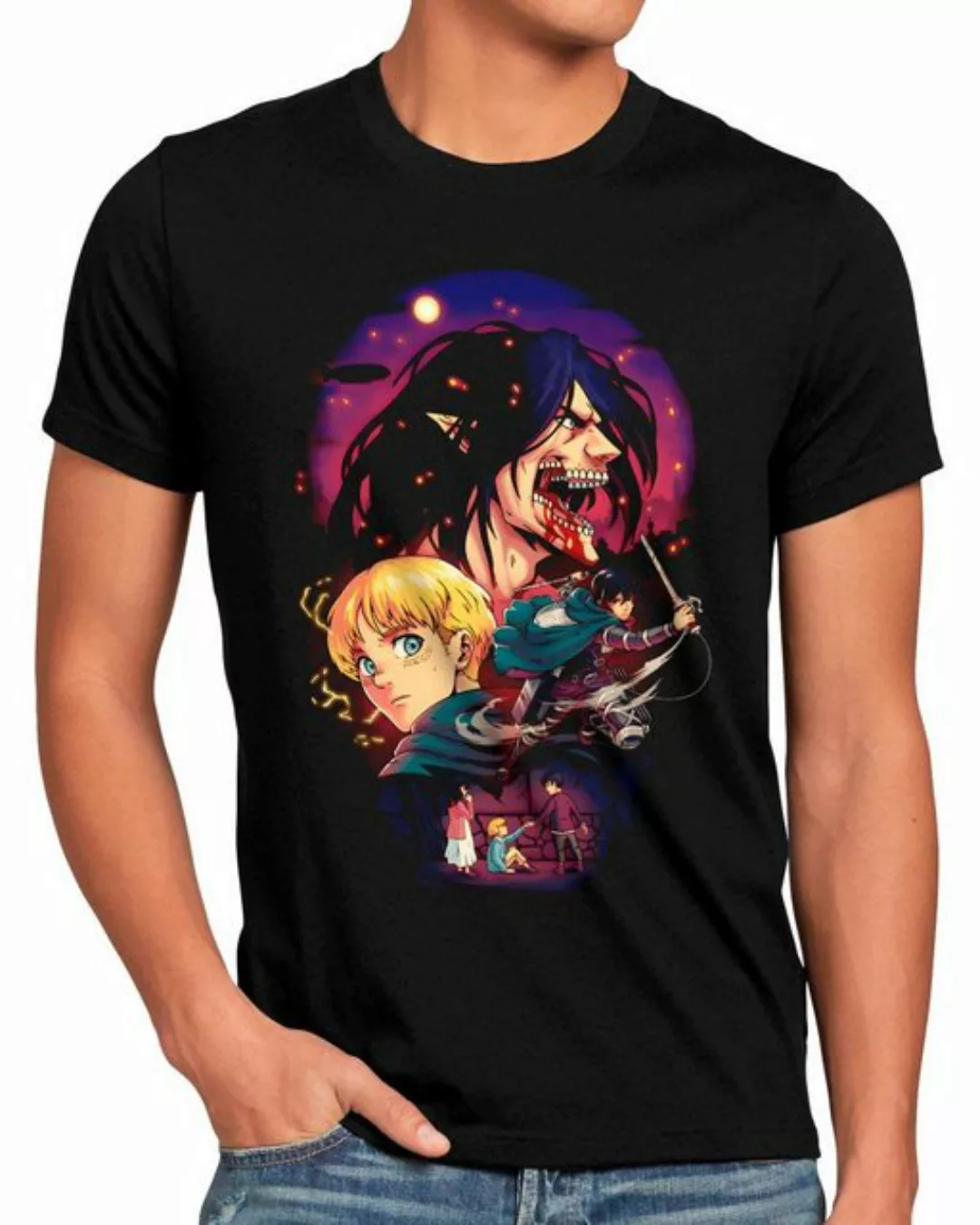 style3 T-Shirt Colossal Strength attack on titan anime japan manga aot cosp günstig online kaufen