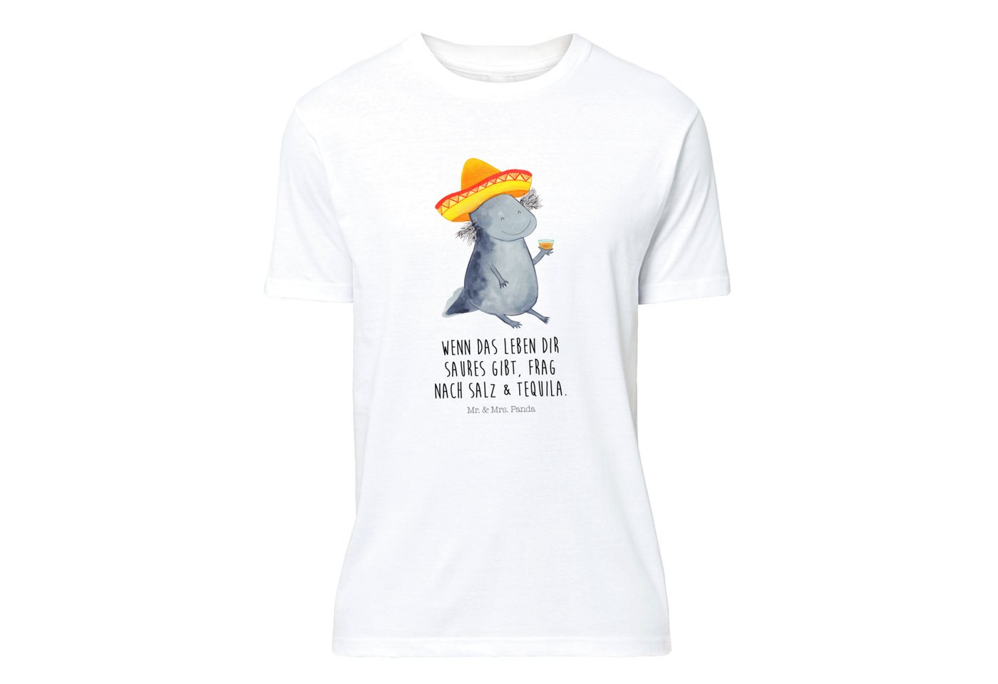 Mr. & Mrs. Panda T-Shirt Axolotl Tequila - Weiß - Geschenk, Motivation, Tsh günstig online kaufen