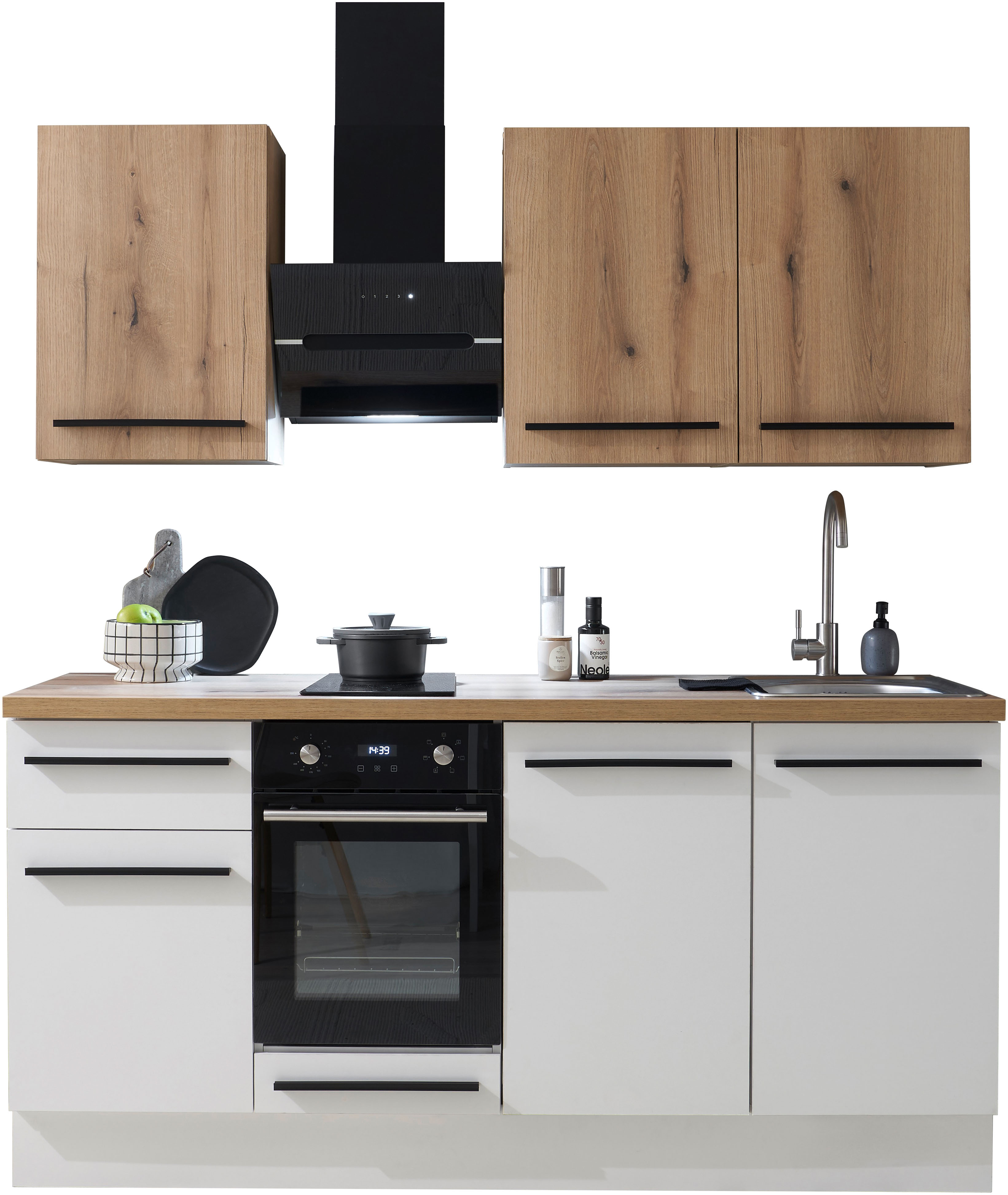 BASIC by Balculina Pantryküche »Torcello BxHxT 180x210x60 cm«, Breite 180cm günstig online kaufen