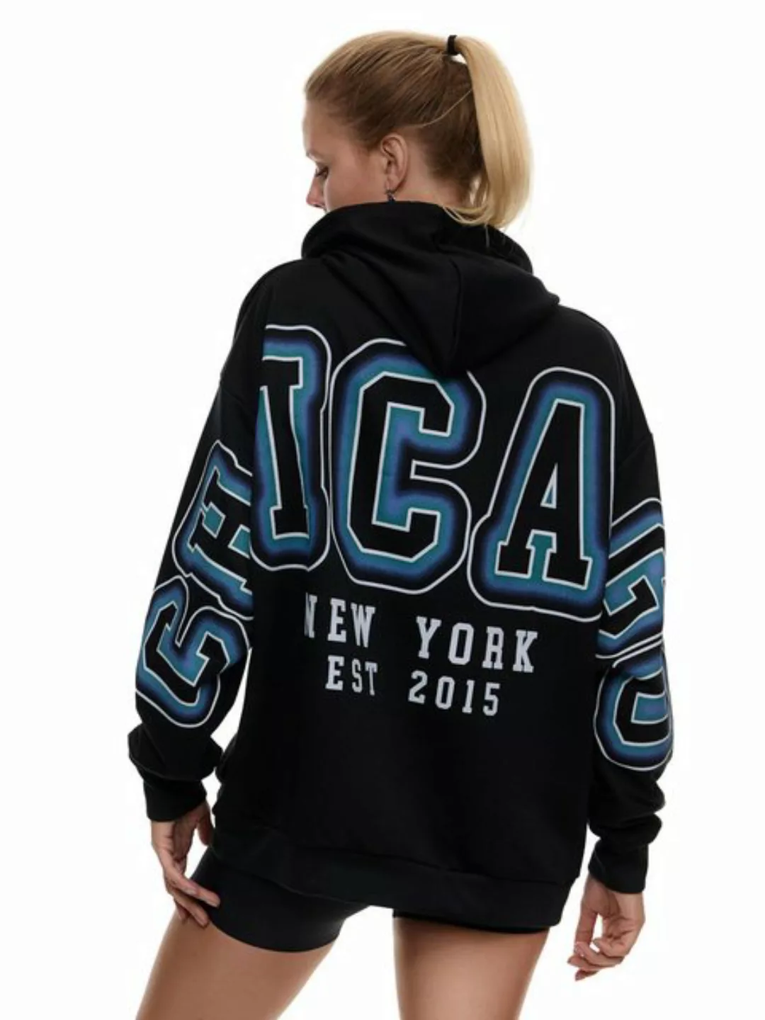 Worldclassca Hoodie Worldclassca Oversized CHICAGO Hoodie Kapuzenpullover S günstig online kaufen