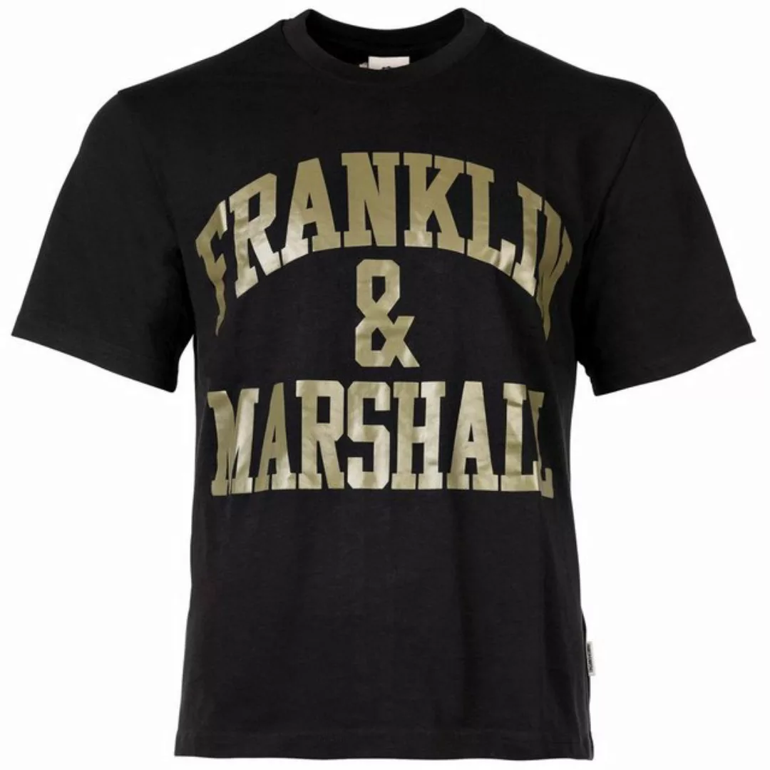 Franklin & Marshall T-Shirt T-Shirt mit gummierten Logoprint aus reiner Bau günstig online kaufen