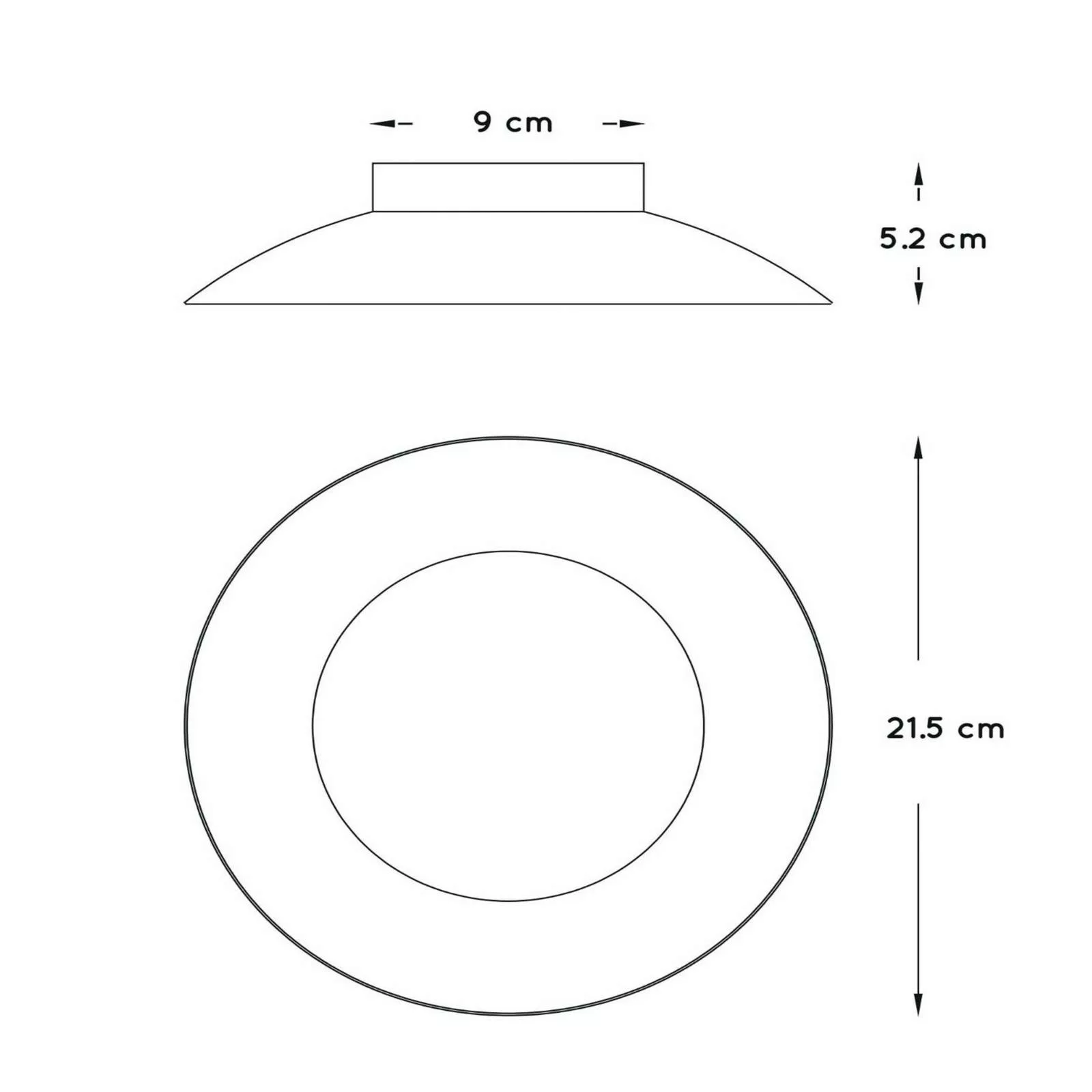 LED-Deckenleuchte Foskal in Weiß, Ø 21,5 cm günstig online kaufen