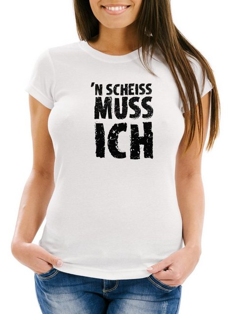 MoonWorks Print-Shirt Damen T-Shirt Einen Scheiß muß ich FunShirt Spruch-Sh günstig online kaufen