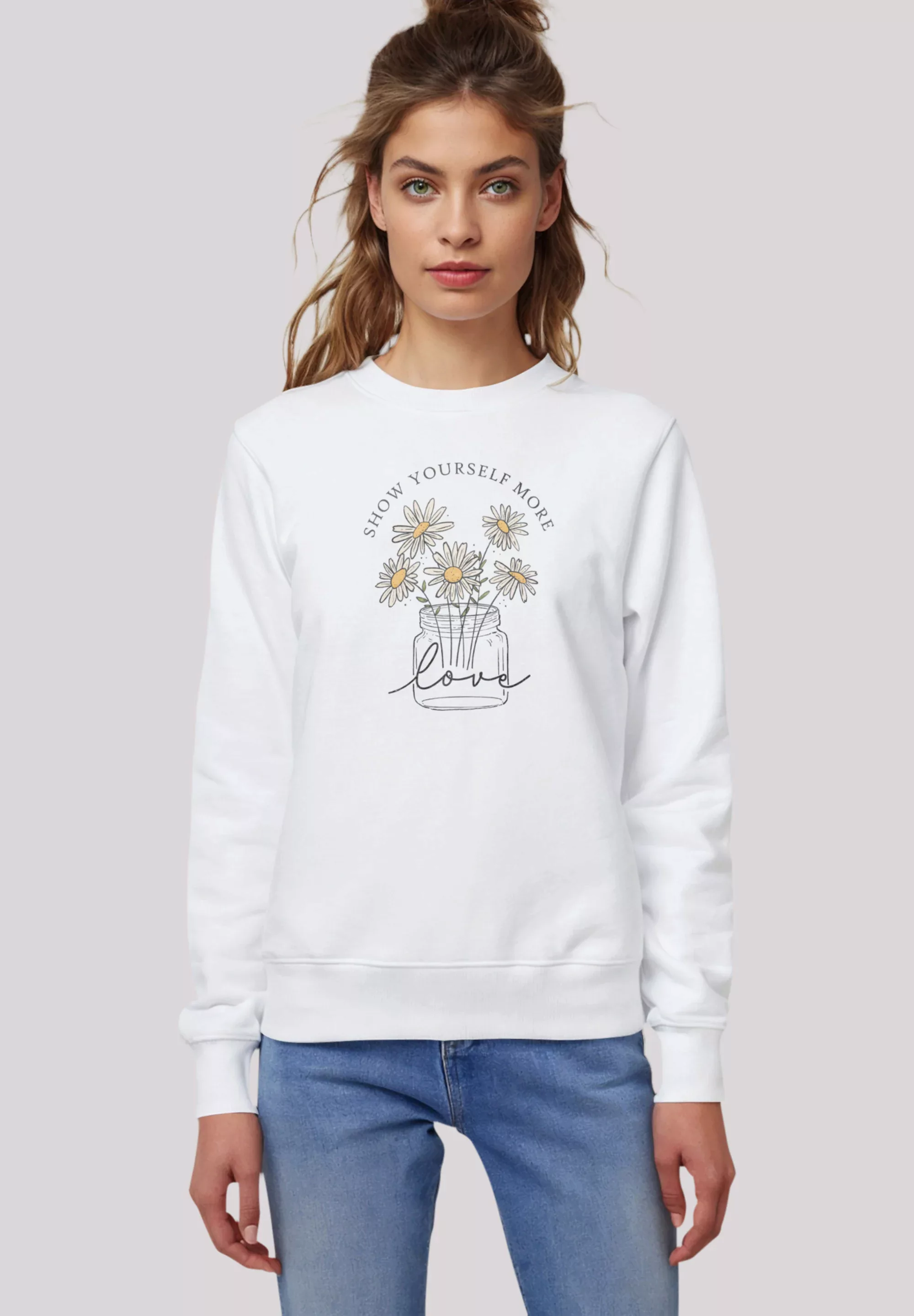 F4NT4STIC Sweatshirt "Flower show yourself more love", Premium Qualität günstig online kaufen