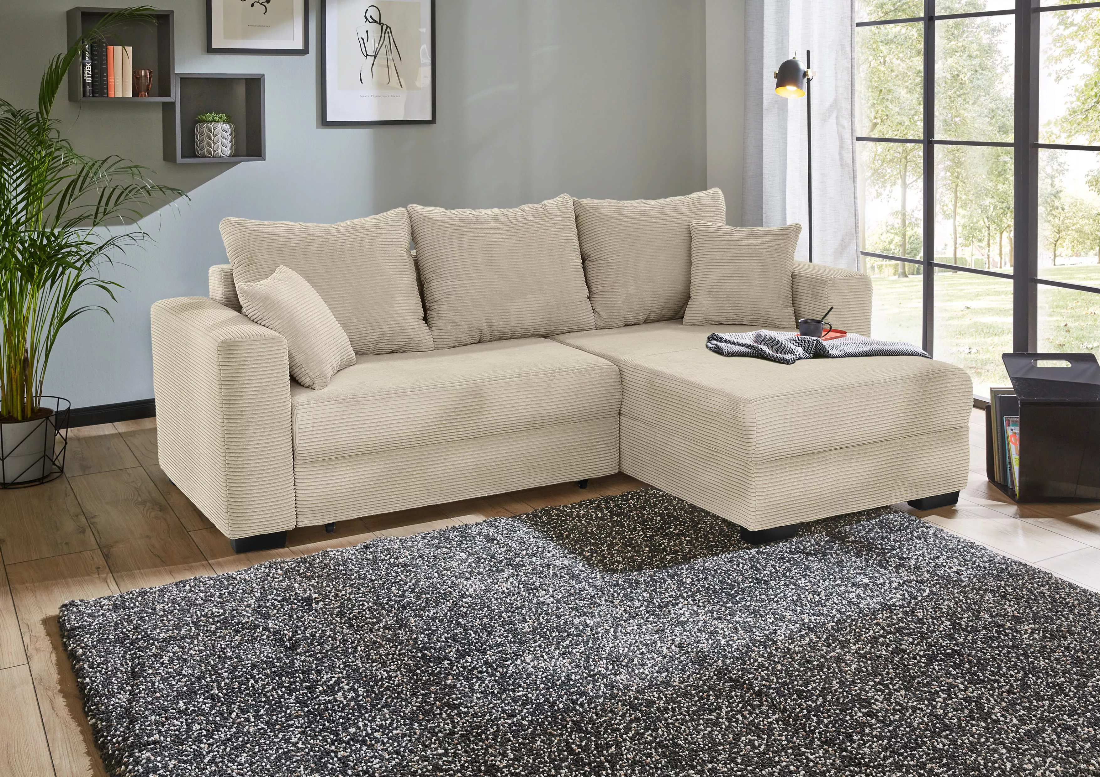 Jockenhöfer Gruppe Ecksofa "Elmau, L-Form, Breite 235cm", inkl. Bettfunktio günstig online kaufen