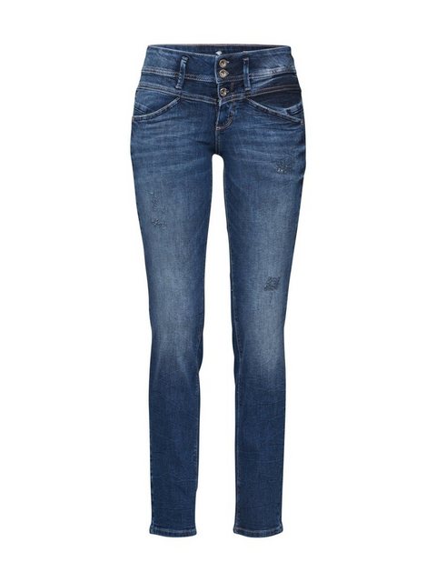 Tom Tailor Damen Jeans ALEXA - Sllim Fit - Blau - Random Bleached Blue Deni günstig online kaufen