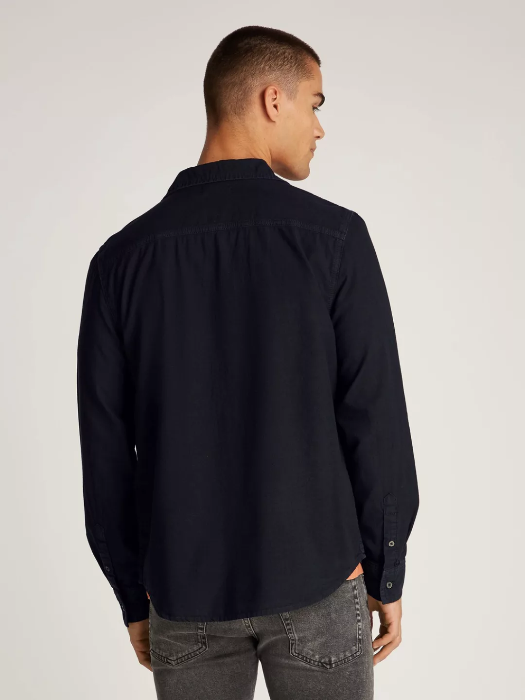 Calvin Klein Jeans Langarmhemd "REGULAR CHAMBRAY SHIRT", Logodruck, Brustta günstig online kaufen