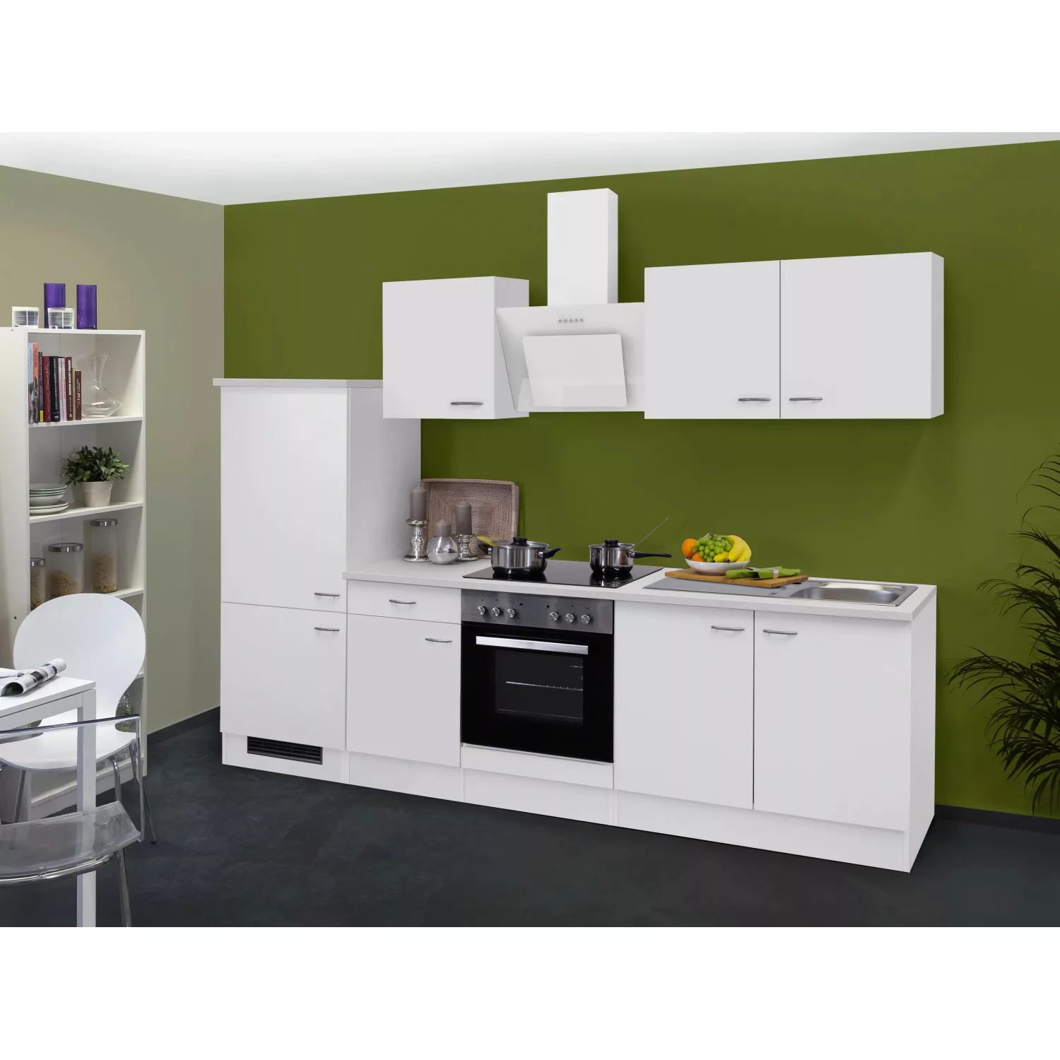Flex-Well Classic Küchenzeile Wito 270 cm Weiß günstig online kaufen