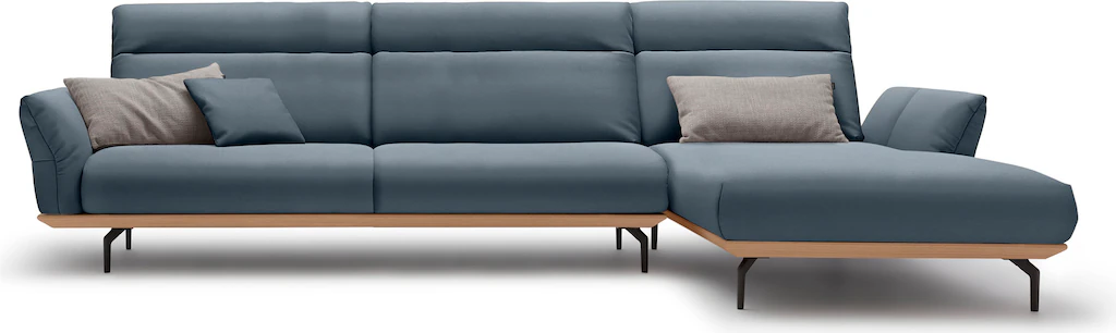 Creation BY ROLF BENZ Ecksofa "CR.460", Sockel in Eiche, Winkelfüße in Umbr günstig online kaufen