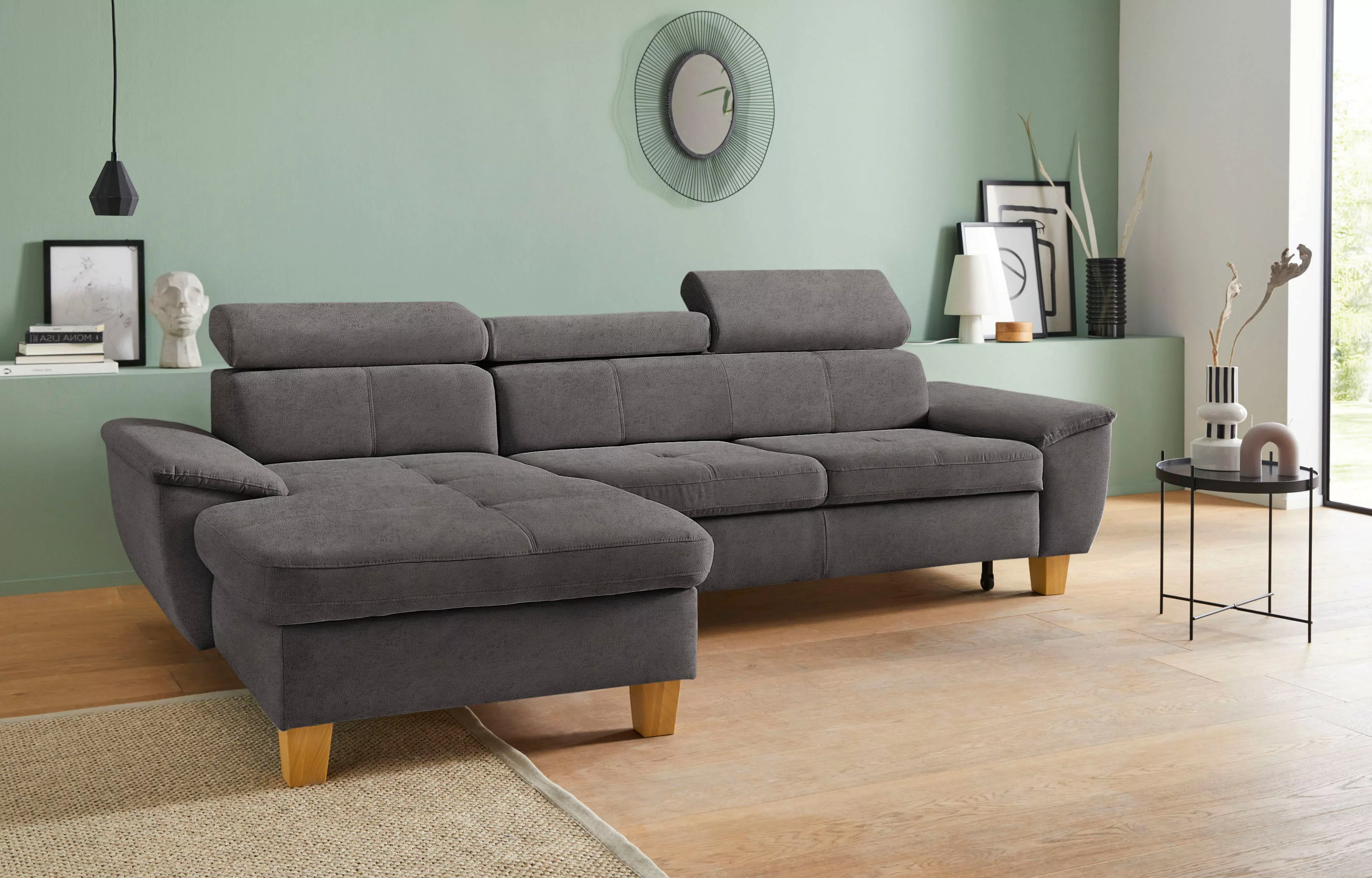 exxpo - sofa fashion Ecksofa "Enya, L-Form", mit Kopfteilverstellung, wahlw günstig online kaufen