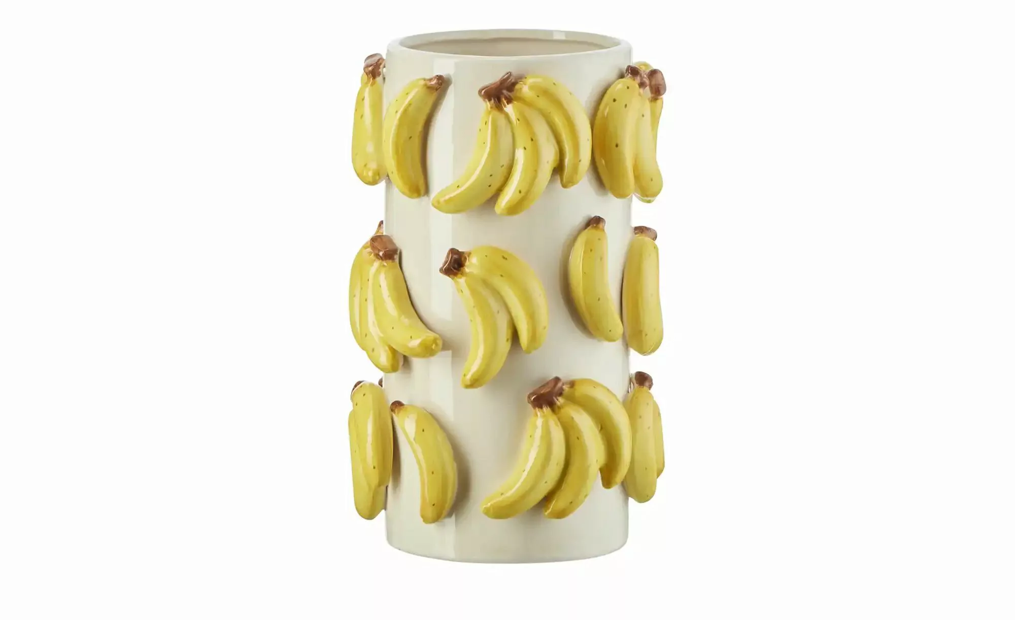 HOME STORY Vase Bananen   ¦ gelb ¦ Dolomite ¦ Maße (cm): H: 26  Ø: 16.6 Acc günstig online kaufen