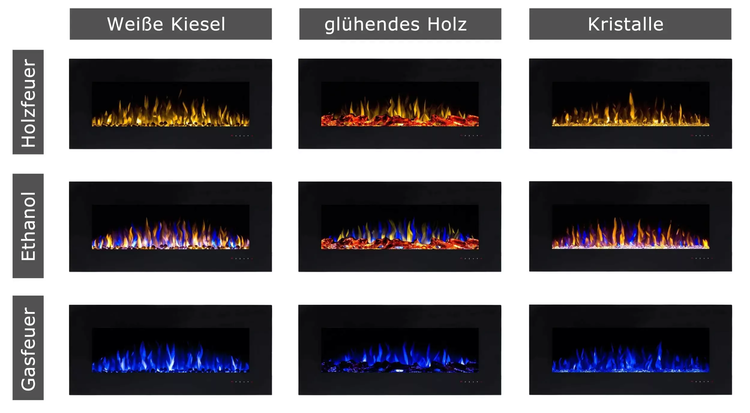 Noble Flame Vegas HiFi Edelstahl [B-Ware, Elektro Wandkamin] günstig online kaufen