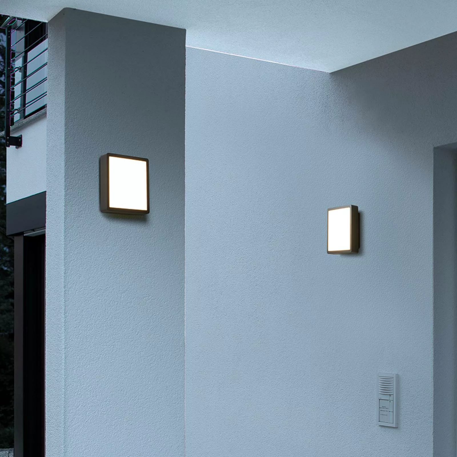 RZB HB 107 LED-Außenwandleuchte Quadrat, frontal günstig online kaufen