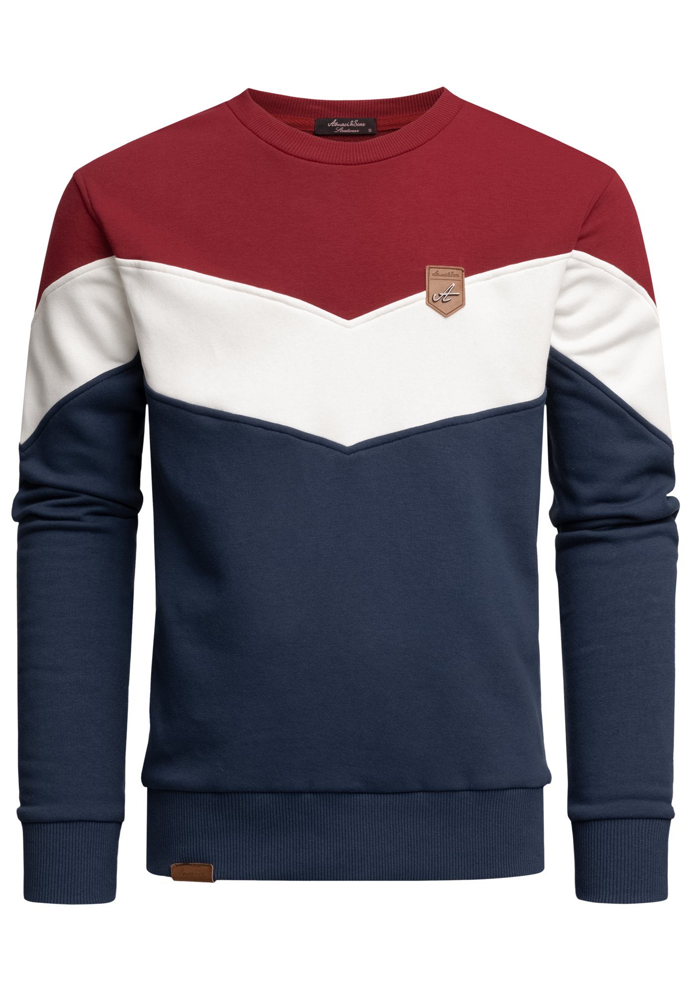 Amaci&Sons Sweatshirt PALMDALE Sweatshirt mit Rundhalsausschnitt günstig online kaufen