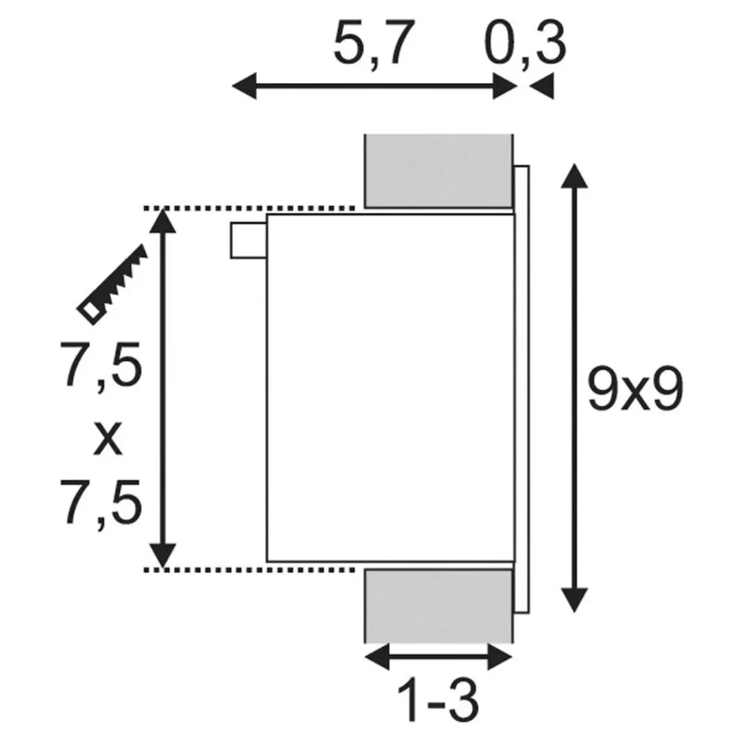 Einbauleuchte Frame Basic LED in silbergrau, 3000K, warmweiß günstig online kaufen