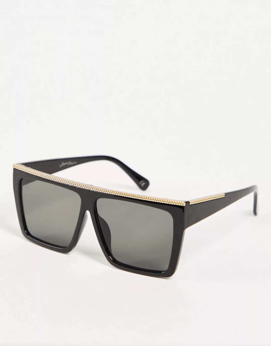 Jeepers Peepers – Sonnenbrille mit eckigen Gläsern-Schwarz günstig online kaufen