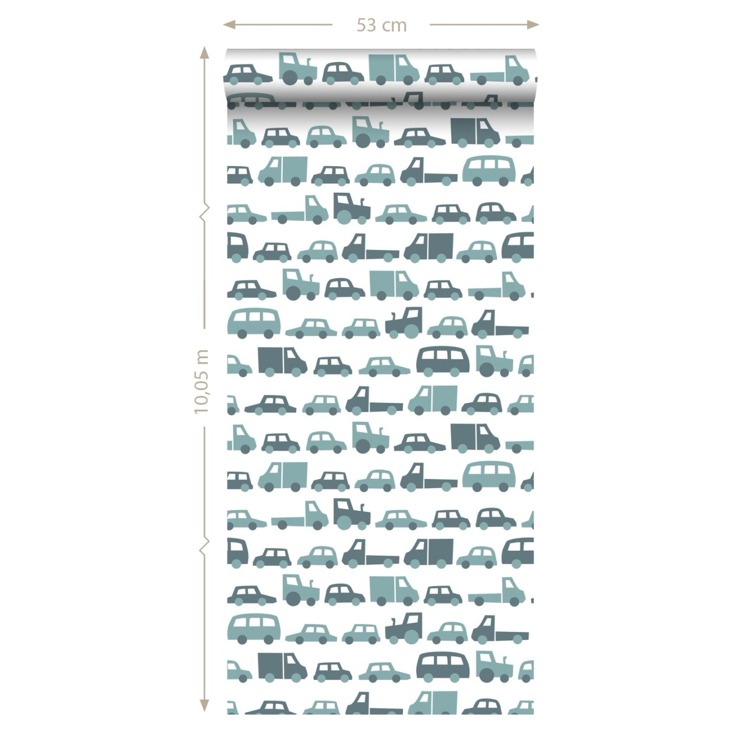 ESTAhome Tapete Autos Graublau 0,53 x 10,05 m 139045 günstig online kaufen