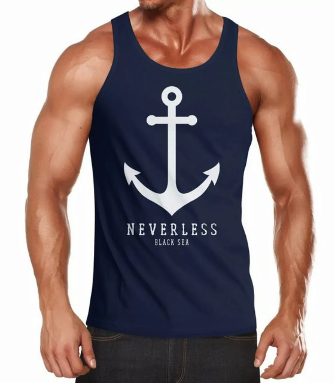 Neverless Tanktop Herren Tank-Top Anker Muskelshirt Muscle Shirt Neverless® günstig online kaufen
