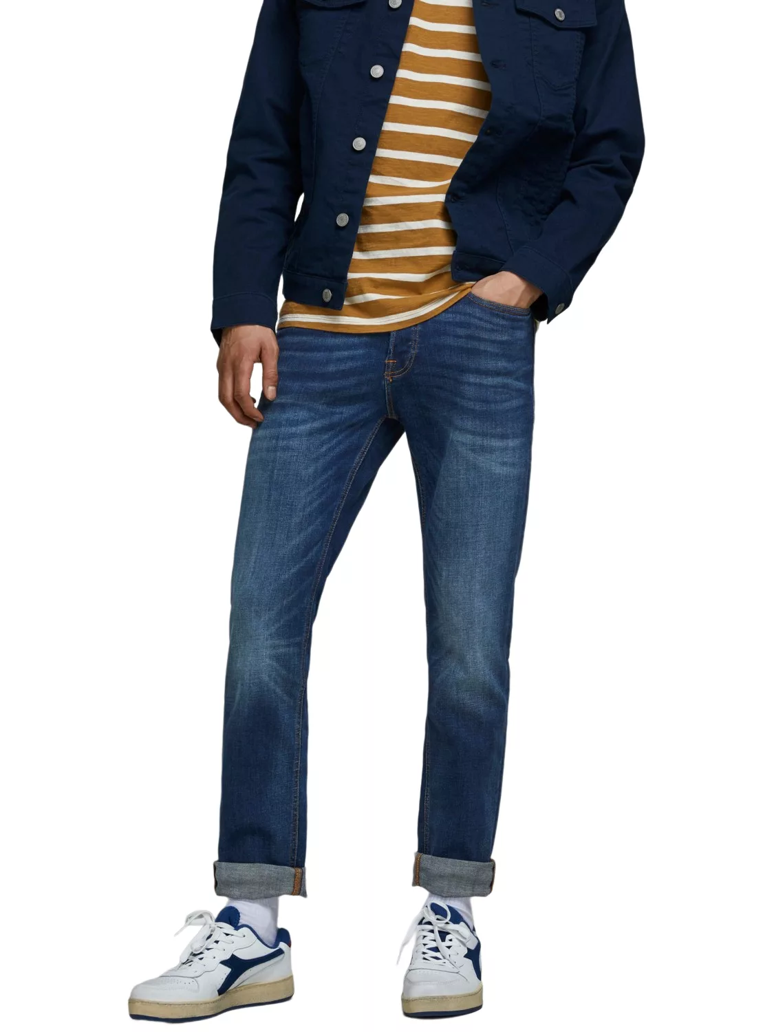 Jack & Jones Herren Jeans JJITIM JJORIGINAL AM 782 50SPS - Slim Fit - Blau günstig online kaufen