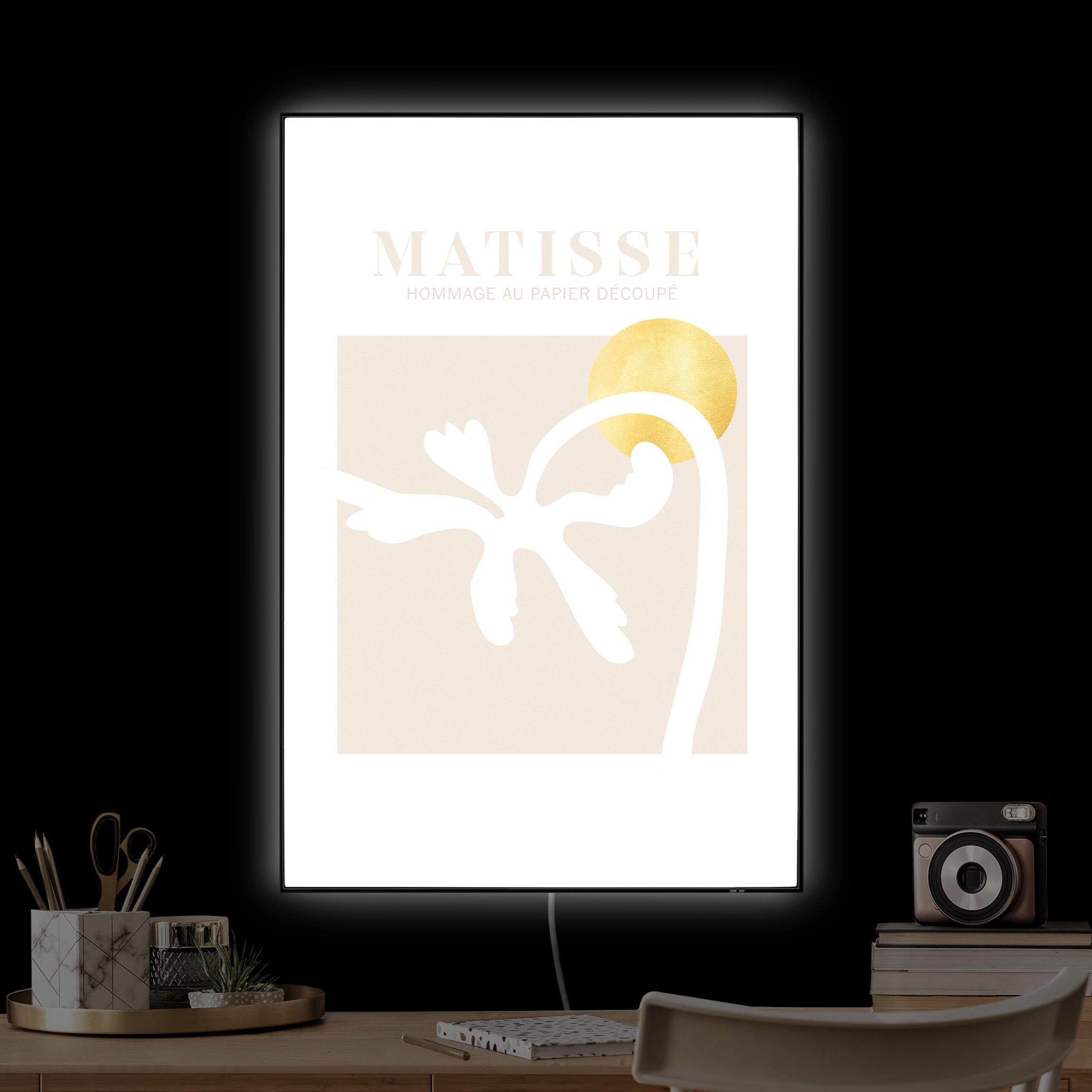 LED-Wechselbild Matisse Interpretation - Palme und Sonne günstig online kaufen