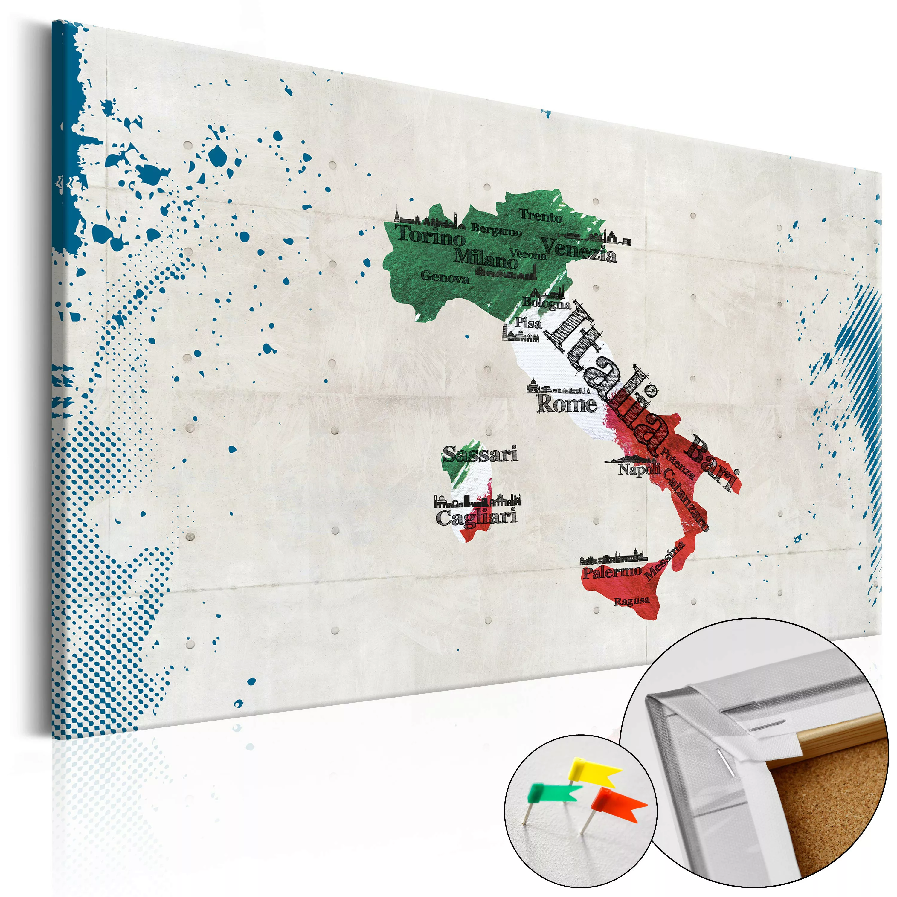 Korkbild - Italy [cork Map] günstig online kaufen