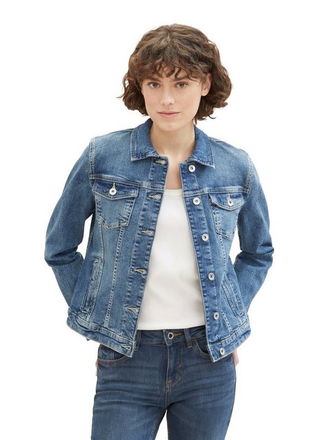 Tom Tailor Denim Damen Jeansjacke EASY DENIM JACKET - Regular Fit günstig online kaufen