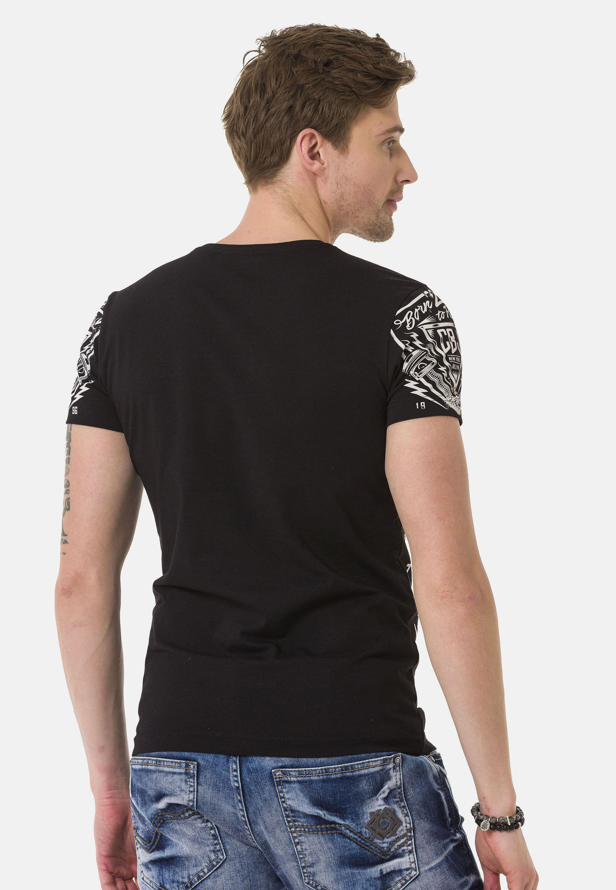 Cipo & Baxx T-Shirt "T-Shirt", mit großem Frontprint ein echtes Highlight günstig online kaufen