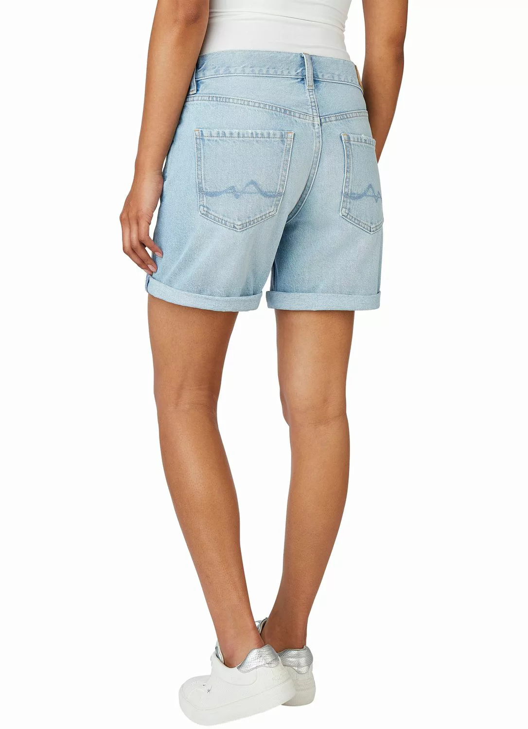 Pepe Jeans Damen Jeans Short MABLE - Regular Fit Blau - Light Blue Denim günstig online kaufen