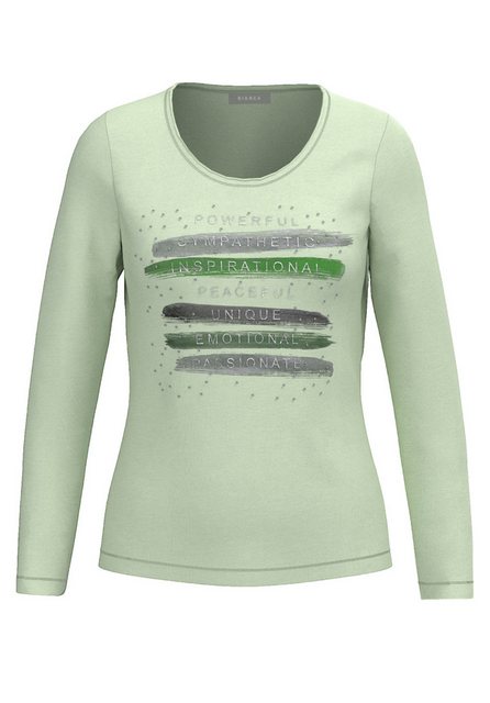 bianca Langarmshirt DAMI mit modernem Frontprint mit coolem Metallic-Effekt günstig online kaufen